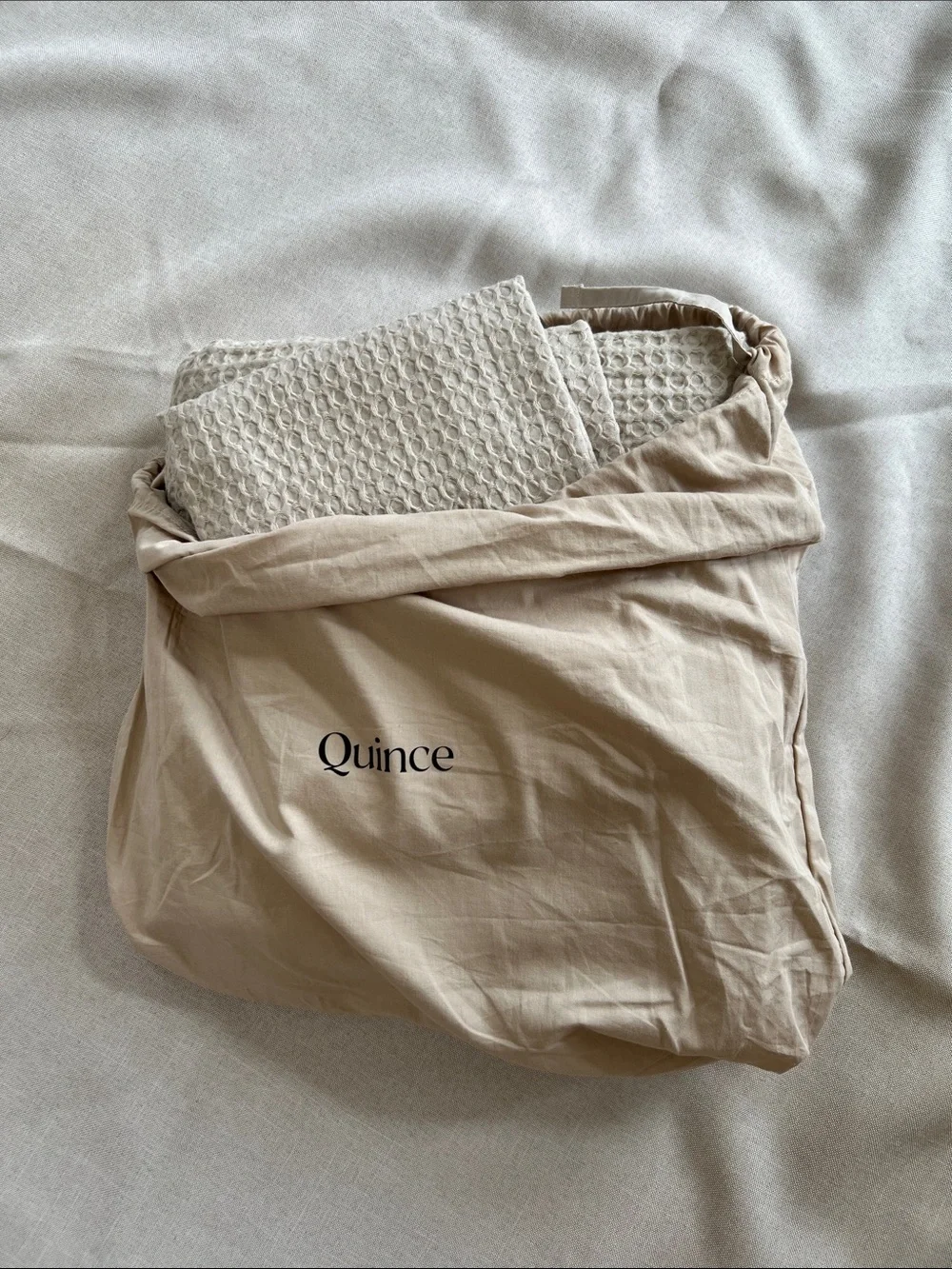 Quince Organic Luxe Honeycomb Duvet Cover Set Twin